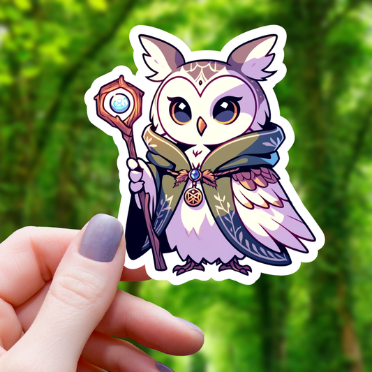 Mimic Gaming Co - Owl Druid TTRPG Class Inspired Sticker - 3"