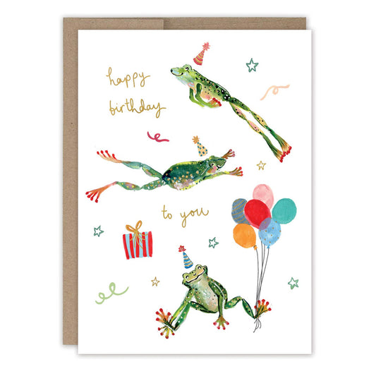 Biely & Shoaf - Leaping Frogs Birthday Card