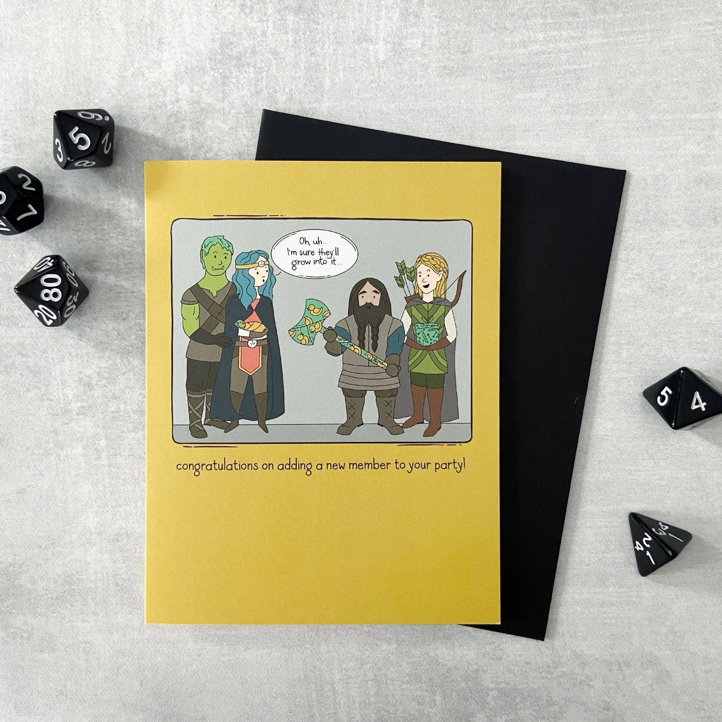 Storymakers Trading Co. - New Baby Congratulations - D&D/RPG baby card