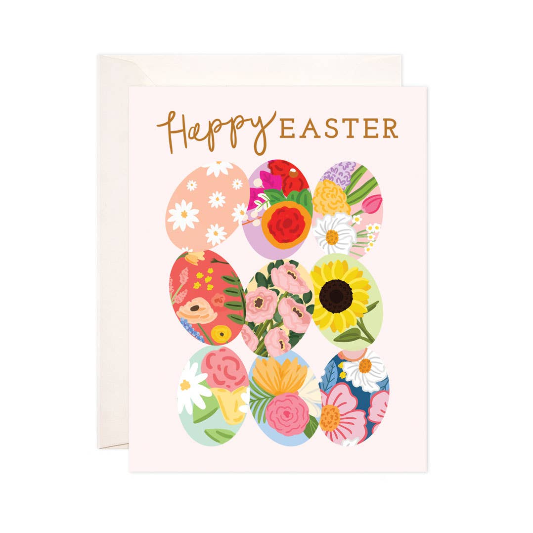 Bloomwolf Studio - Egg Stacks Greeting Card - Perfect for Easter Basket: Single Card
