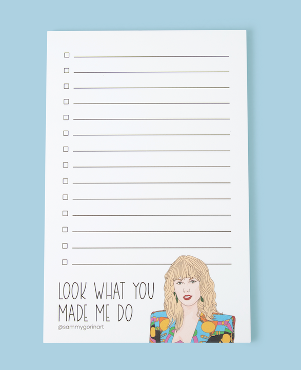 Taylor Swift, Look What You Made Me Do, Notepad