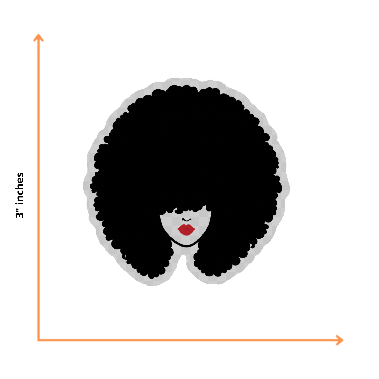 CheerNotes Greeting Cards & Stationery - Afro and Red Lip Sticker