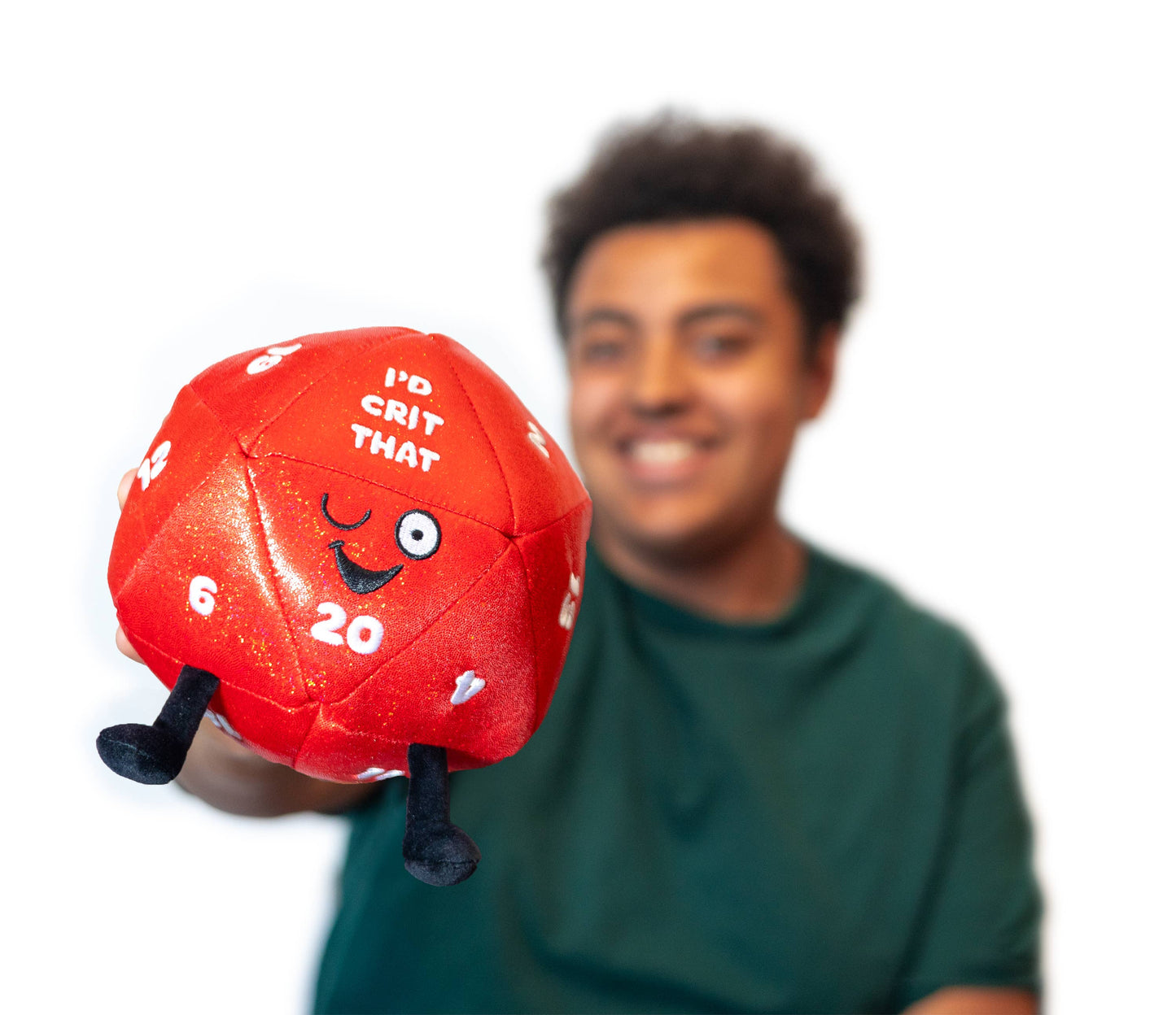 Punchkins - Dice Gamer Plush  "I'D Crit That"  Soft Toy Funny Cute Gift