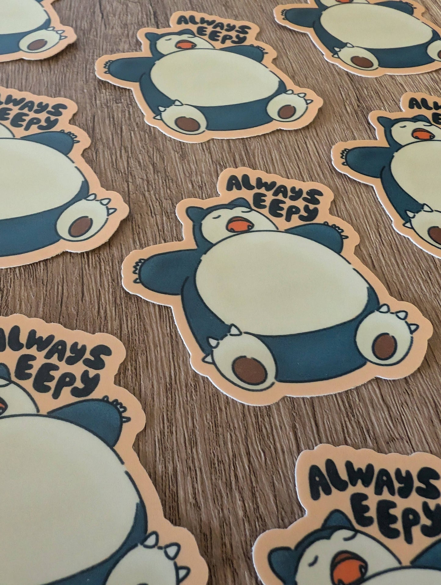 Sadsquatch - Eepy Snorlax - Cute Pokémon Nintendo Game Vinyl Sticker