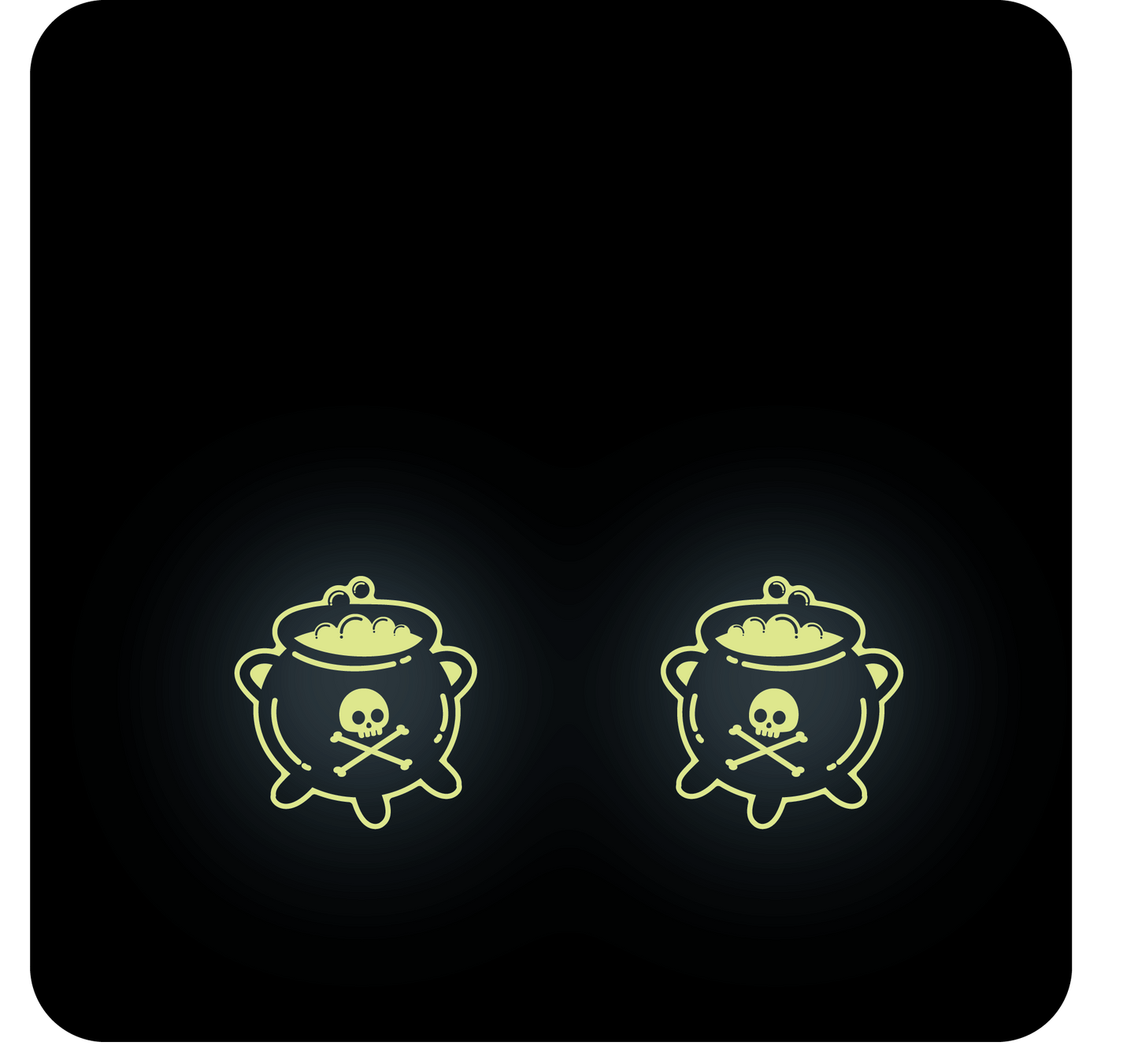 Lilliput Little Things - Cauldron Earrings - GLOW IN THE DARK / Halloween Earrings
