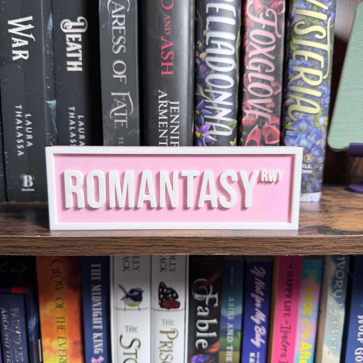 The Crafted Nook - Romantasy Street Sign | Bookshelf Decor: Purple