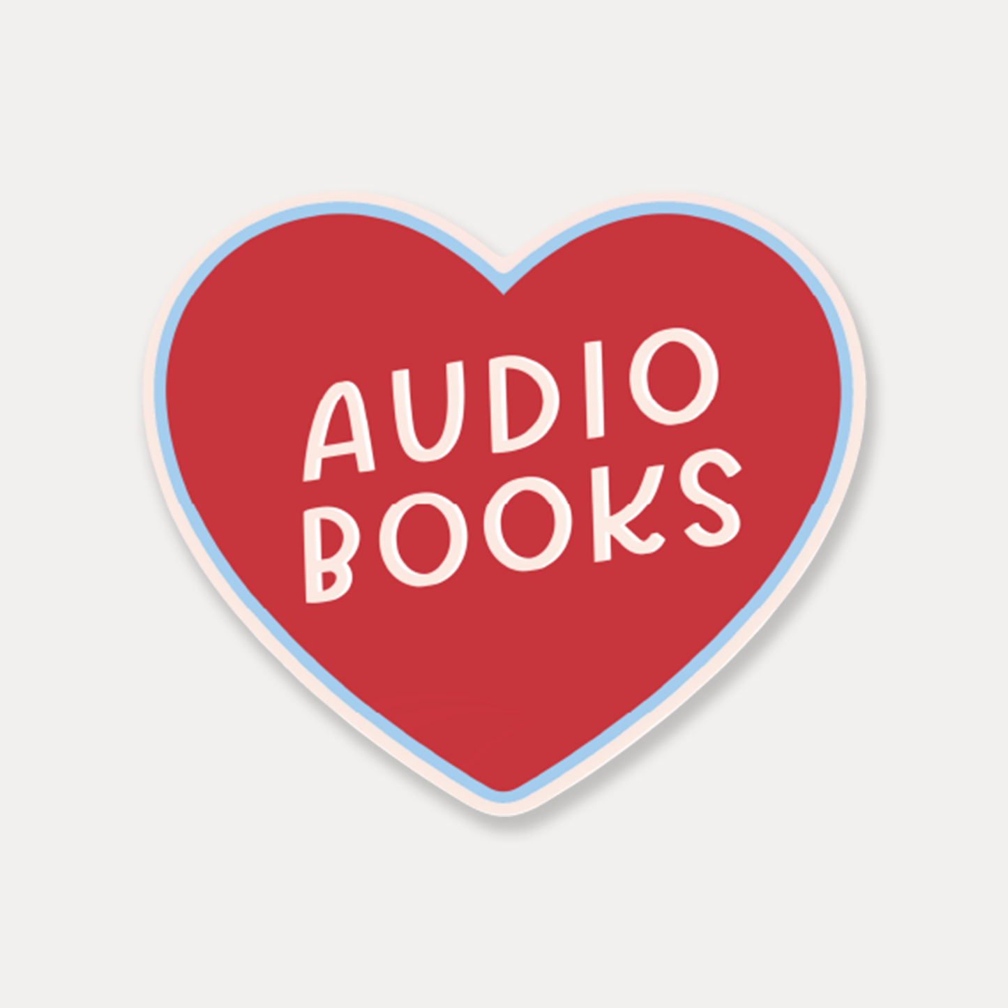 Just Follow Your Art - Audio Book Vinyl Sticker, Heart Stickers, Book-ish Gift Idea