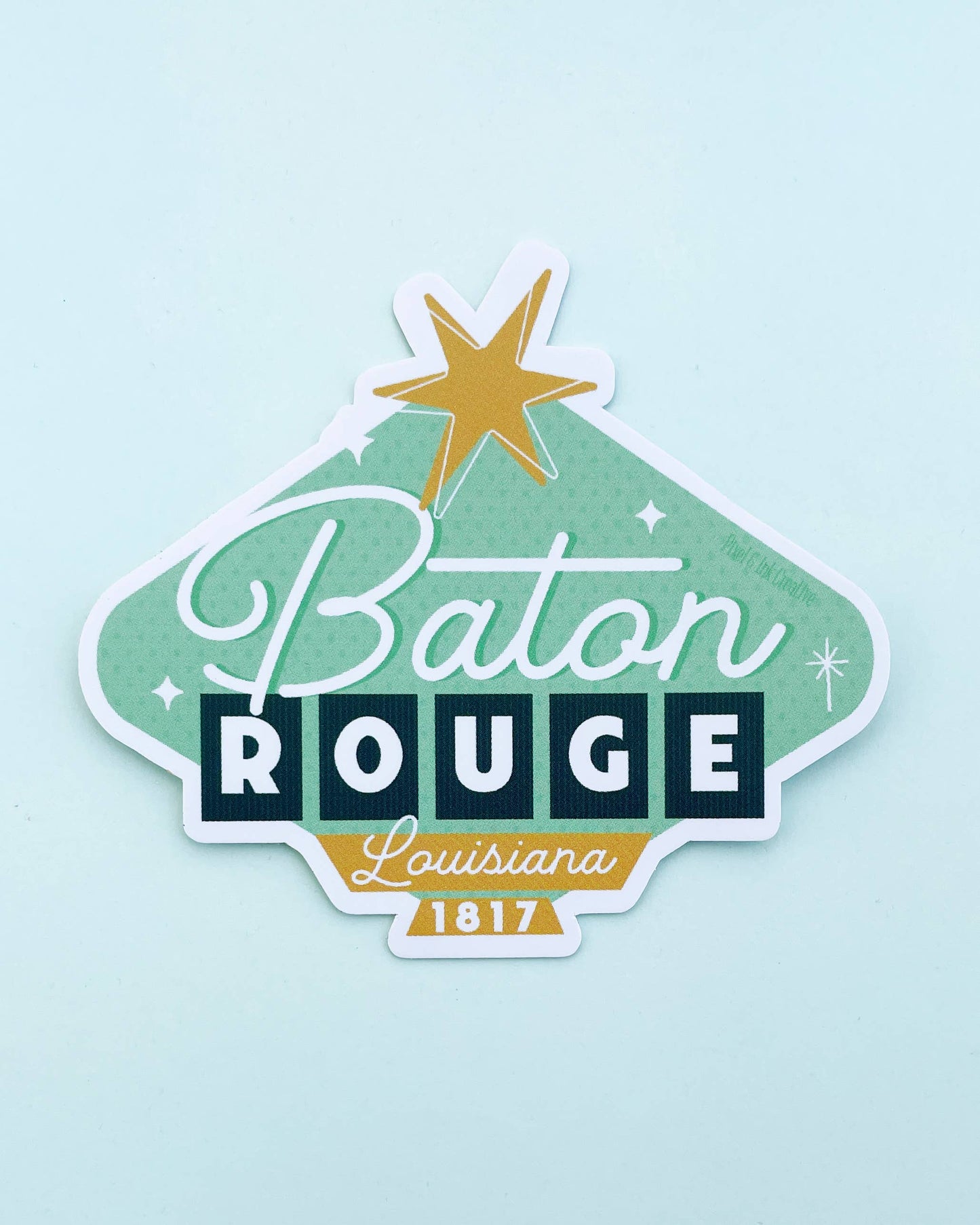 Pixel & Ink Creative - Baton Rouge Louisiana Sticker - Once Upon A Sign