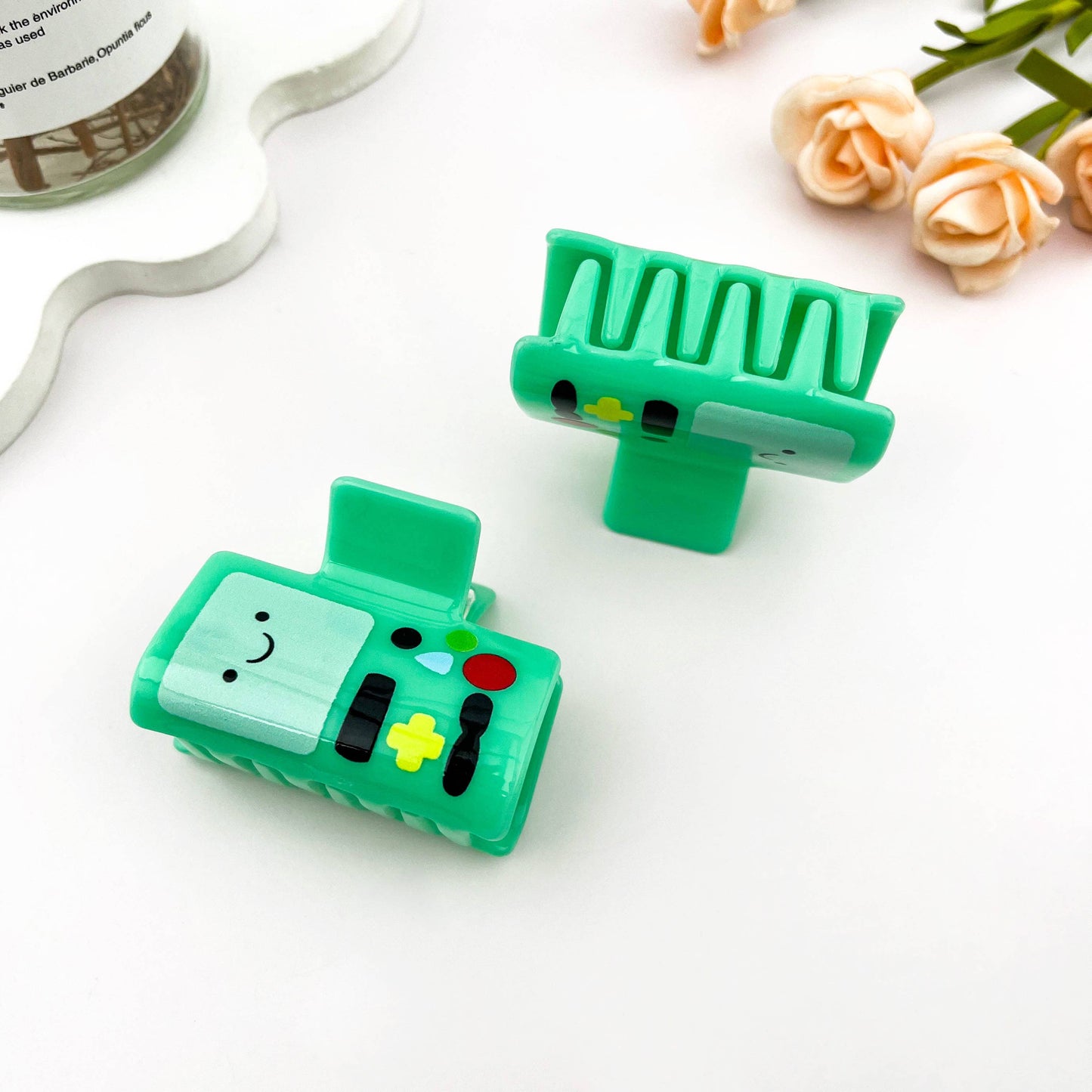 mildstyles - Cartoon Game Robot Print Claw Clip Fun Anime Style: Green