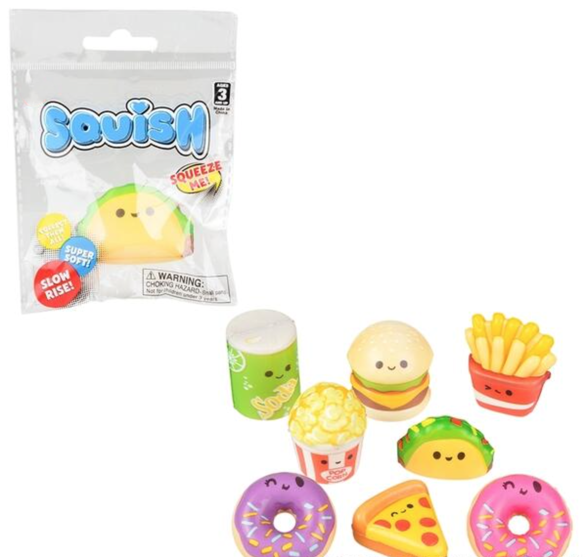La Luna Bella - Toys - MICRO SQUISH FUN FOODS 1.5"-2.25" LLB Squishy Toys