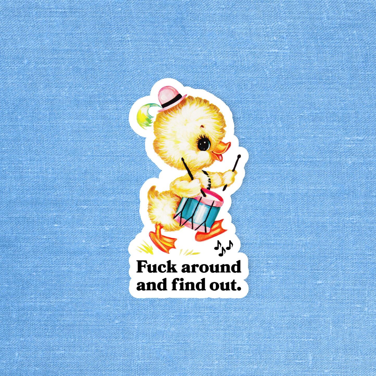 Radical Buttons - Fuck around and find out, Funny sticker, Laptop sticker
