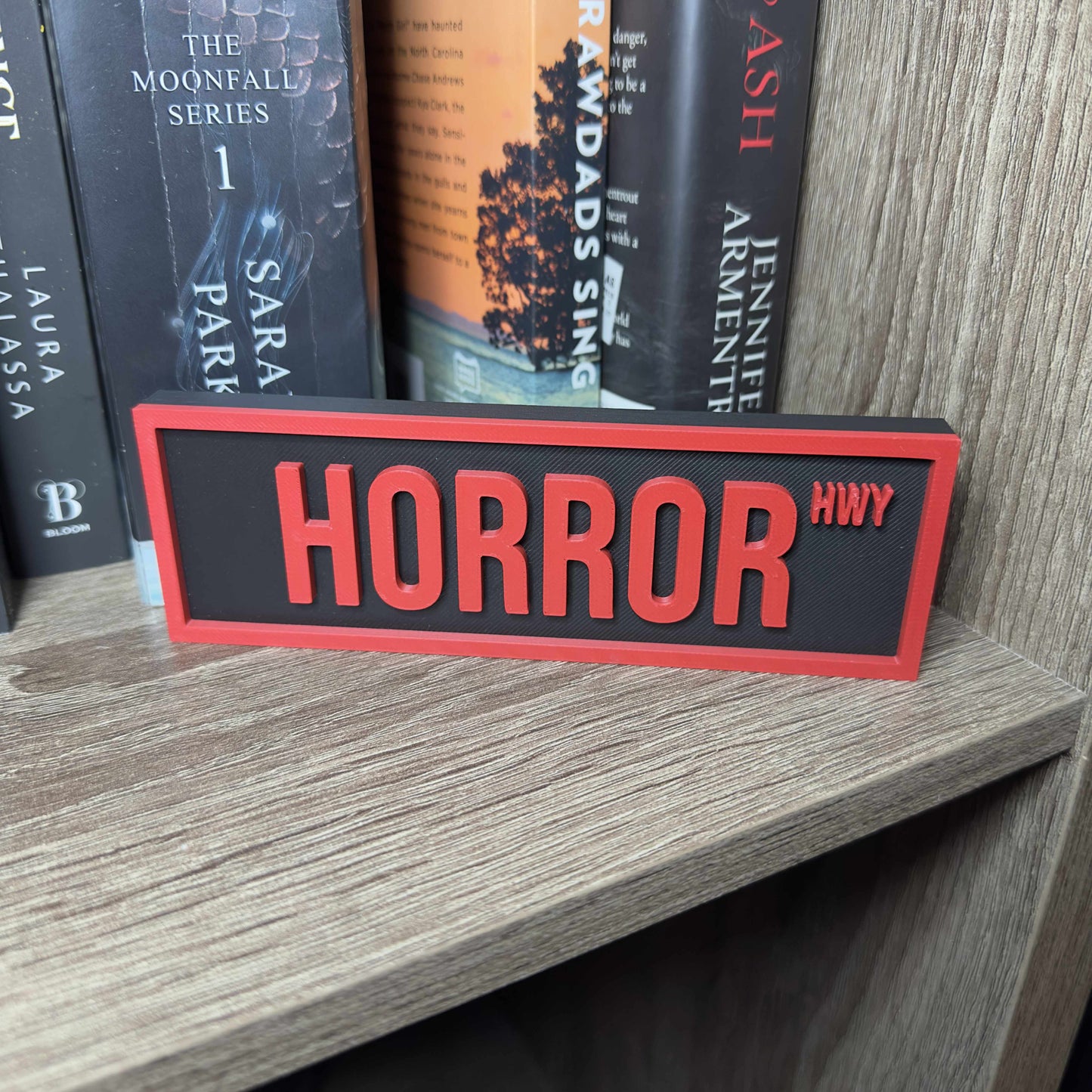 The Crafted Nook - Horror Street Sign | Bookshelf Decor