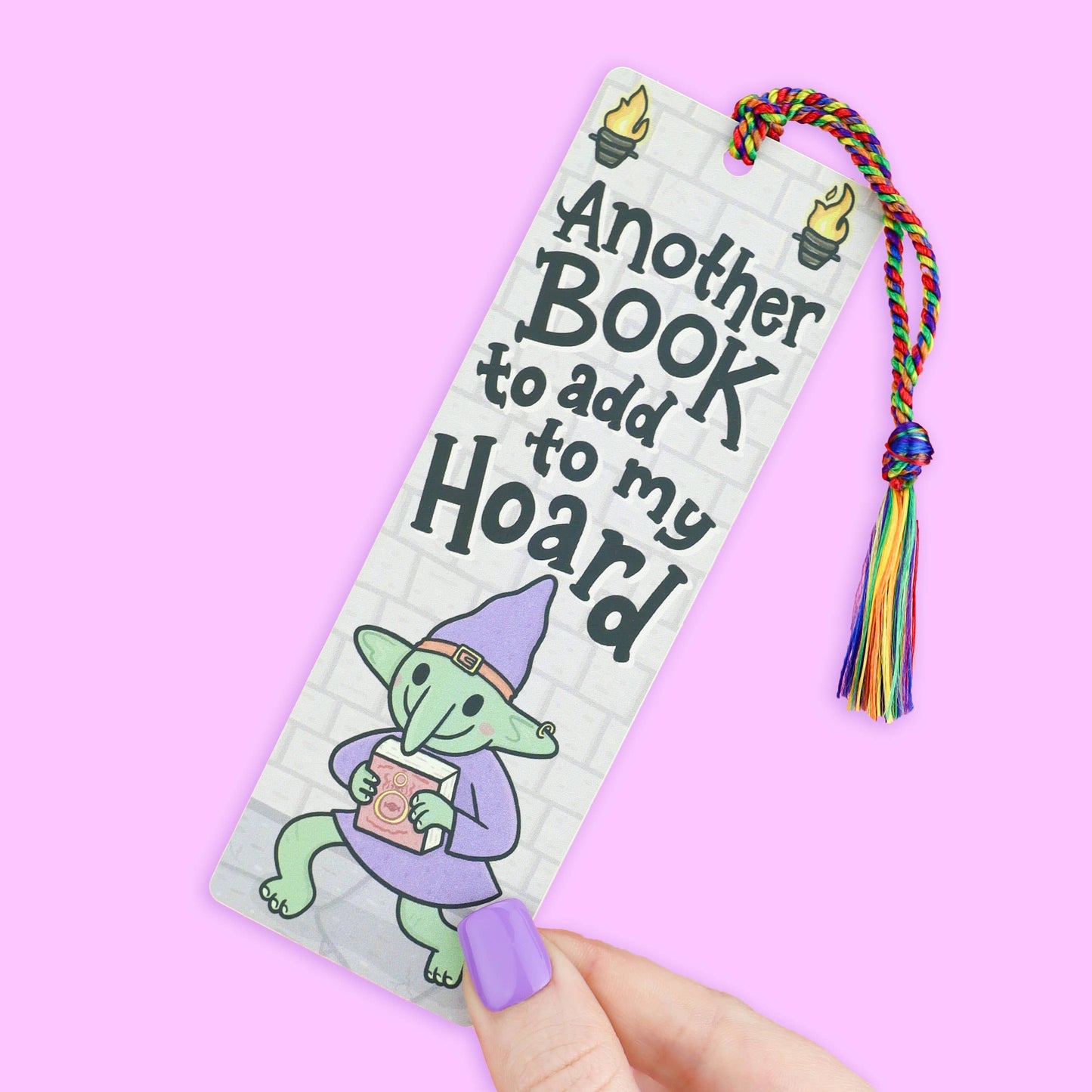 Turtle's Soup - Book Hoarder Goblin, Fantasy, Bookish, Bookmark with Tassel