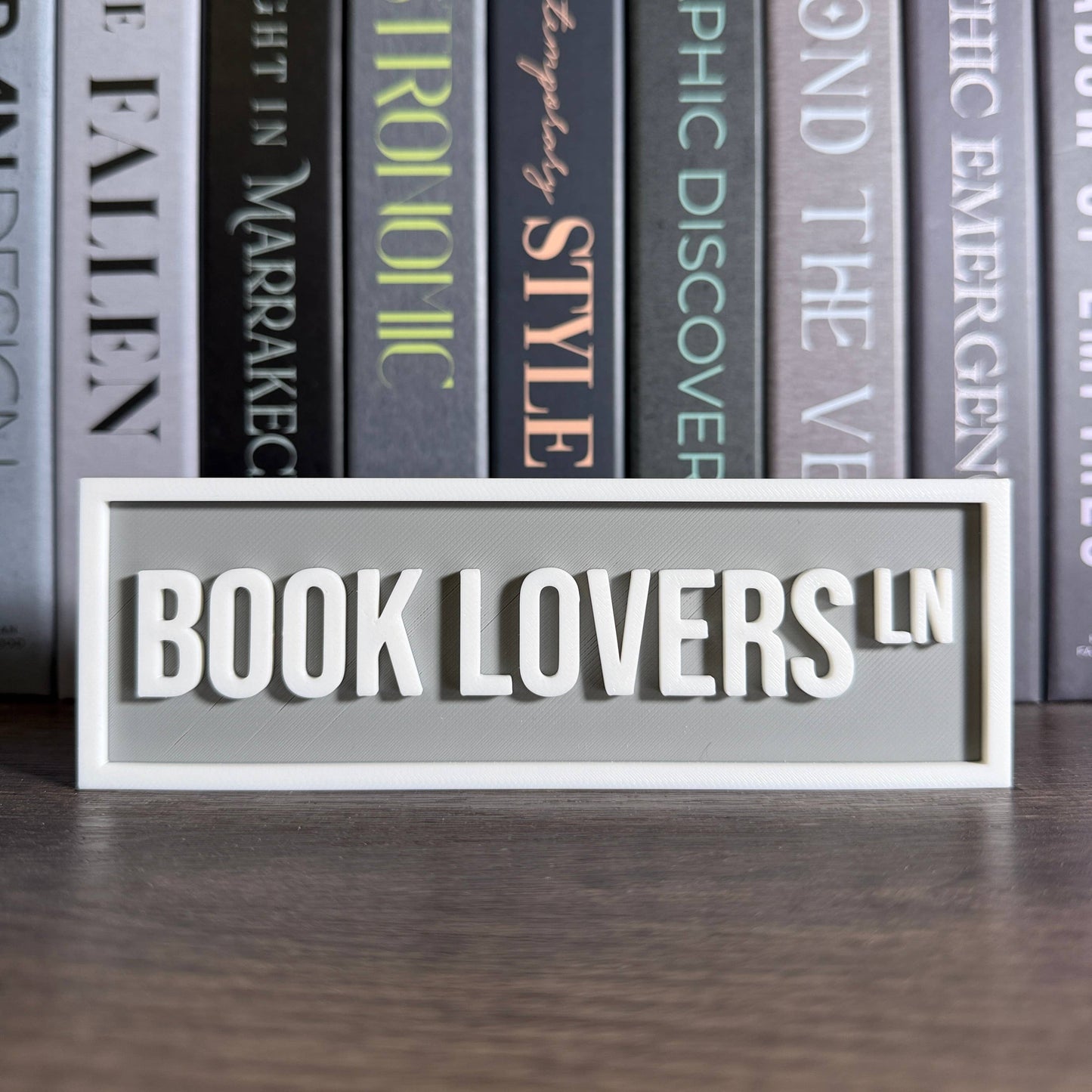 The Crafted Nook - Book Lovers Street Sign | Bookshelf Decor: Lilac Purple