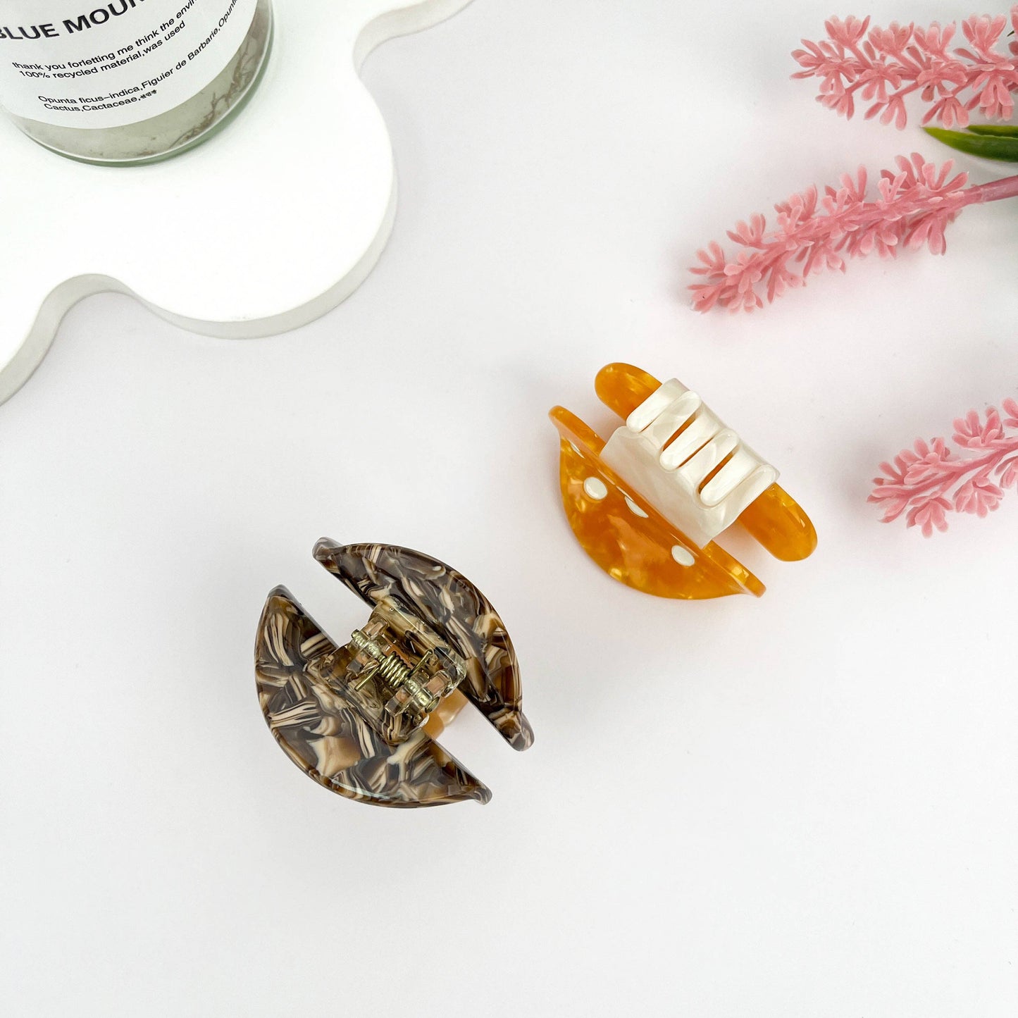 mildstyles - Mushroom Plant Acetate Hair Claw Clip: Yellow