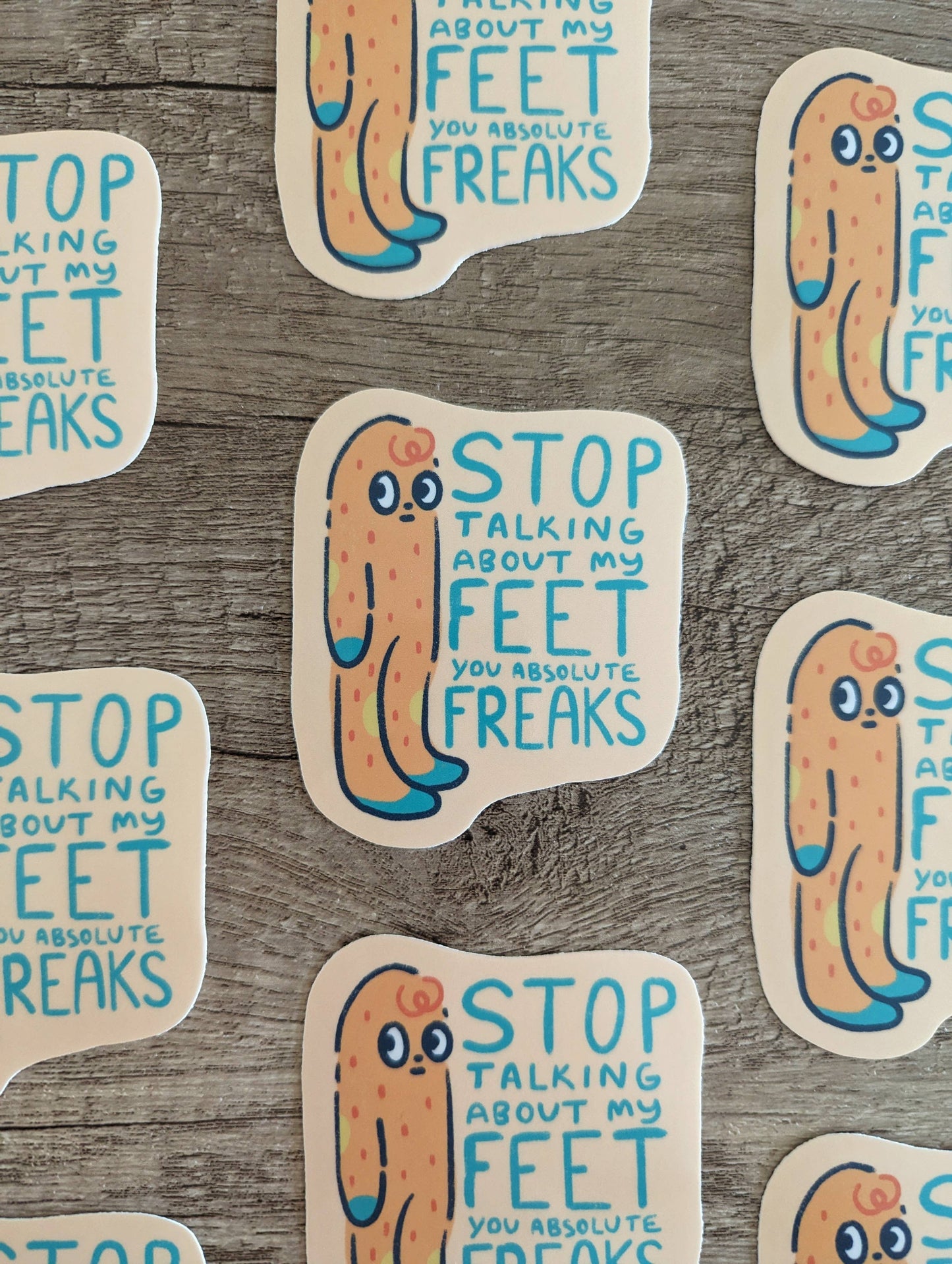 Sadsquatch - My Feet - Cute Cryptid Sasquatch Bigfoot Vinyl Sticker