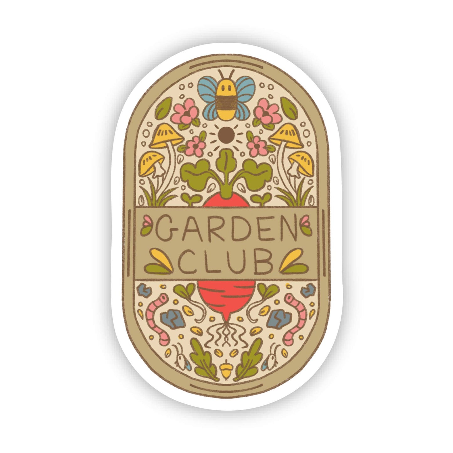 Big Moods - "Garden Club" Plaque Sticker