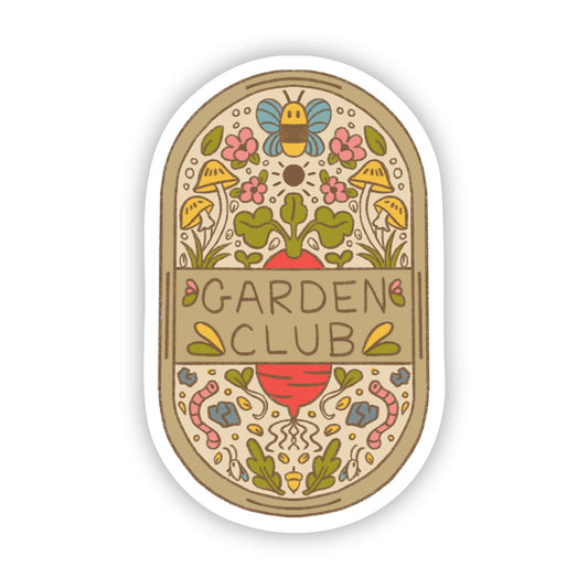 Big Moods - "Garden Club" Plaque Sticker