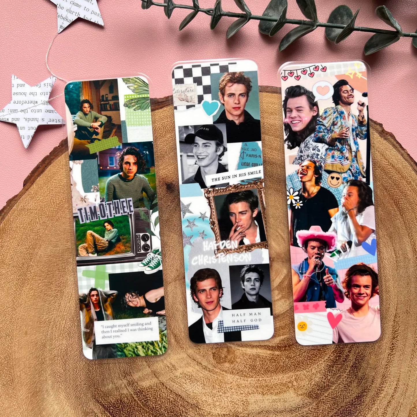 Cozy Reads Shop - Celebrity Collage (9 versions) Bookmarks: Harry / Tassel