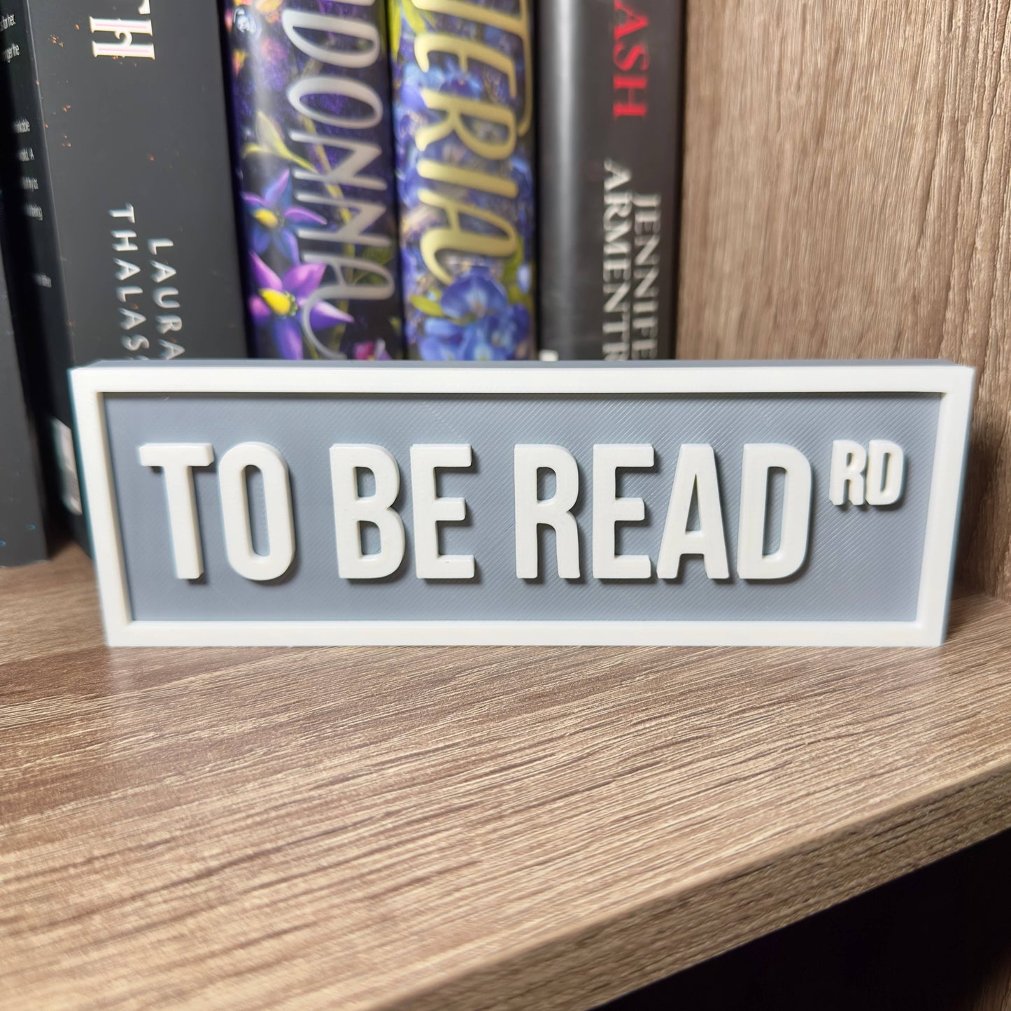 The Crafted Nook - To Be Read Street Sign | Bookshelf Decor: Red