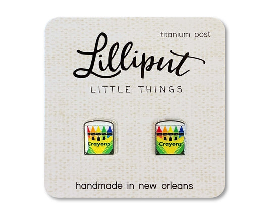 Lilliput Little Things - Crayon Earrings // Teacher Gift