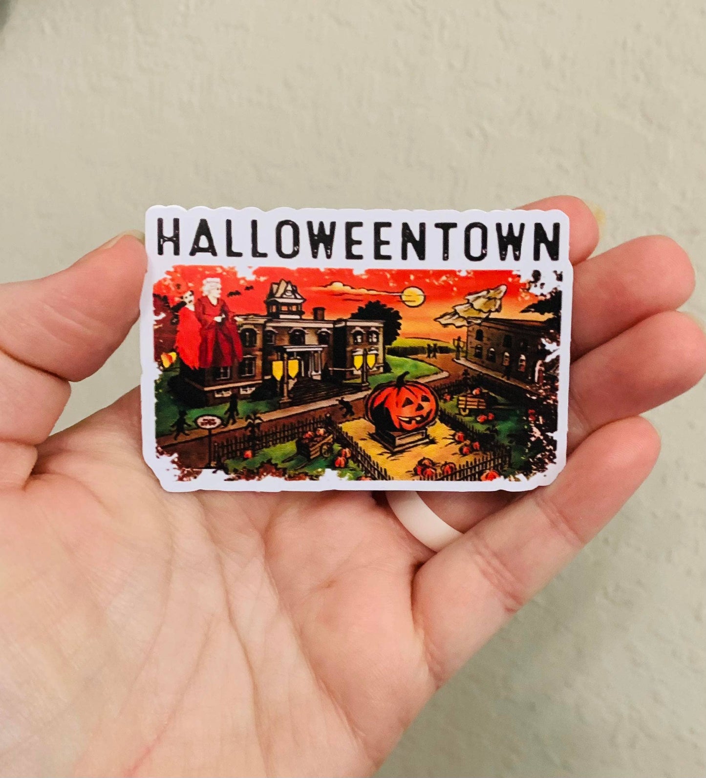 Oily Graphic Creations - Halloweentown Picture-Halloweentown Sticker/Magnet: Glossy Vinyl