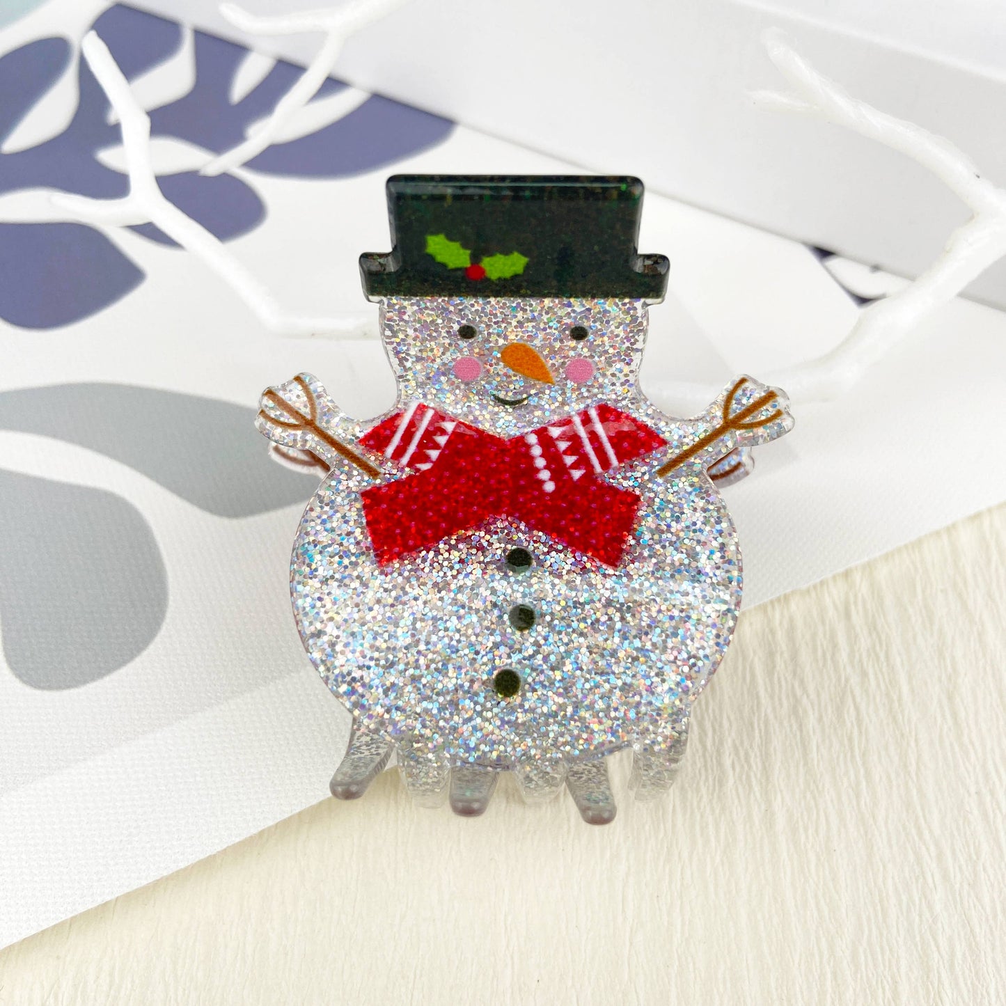 mildstyles - Christmas tree hair claw clip: Snowflake