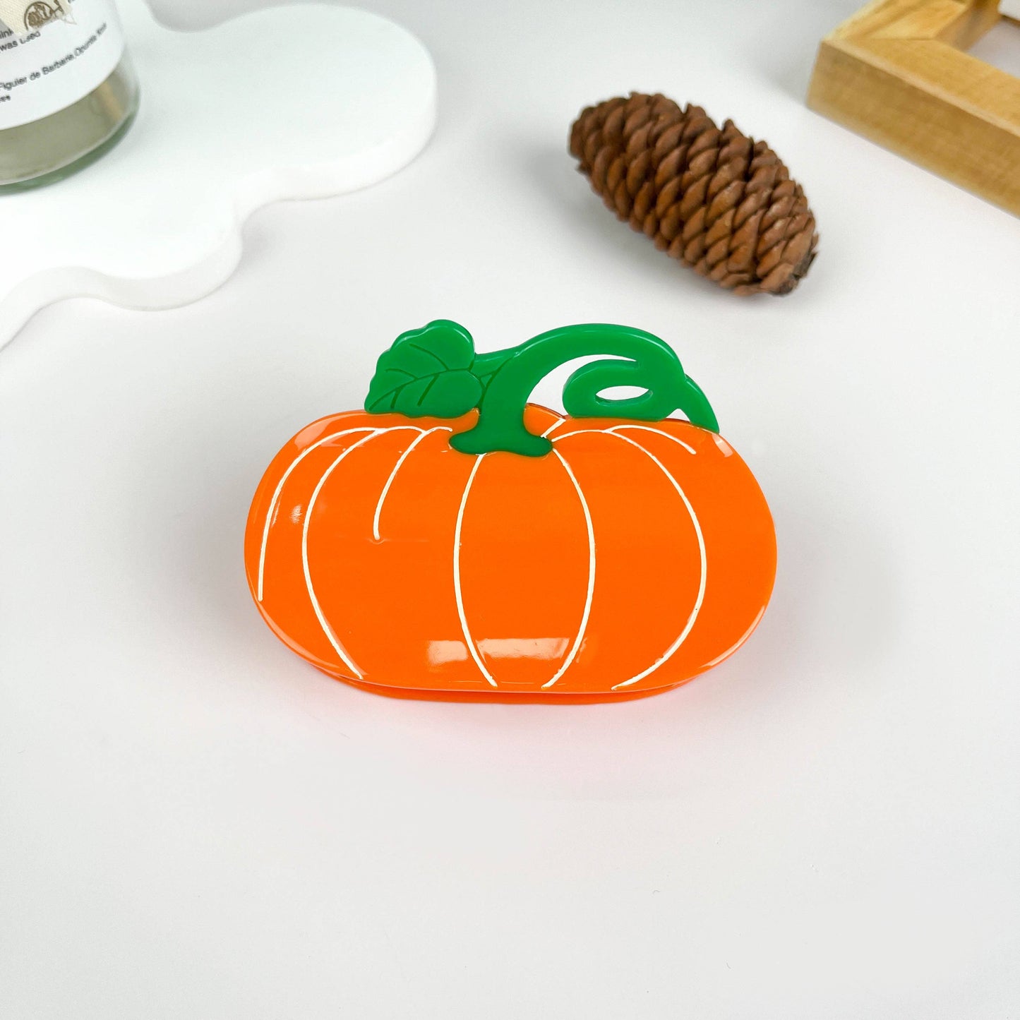 mildstyles - Simulation pumpkin acetate hair claw clip: Orange