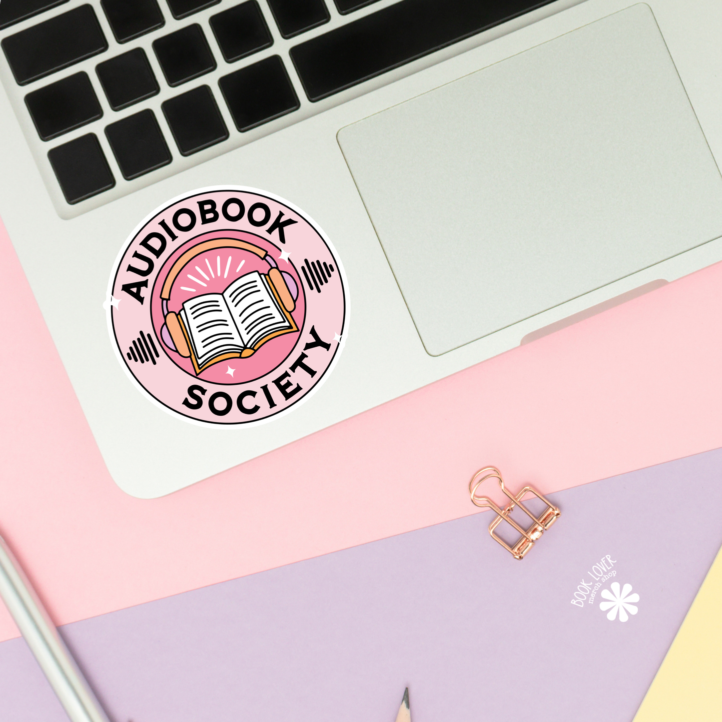 Book Lover Merch Shop - Audiobook Society Stickers / Bookish Stickers / Book Lover: 3''