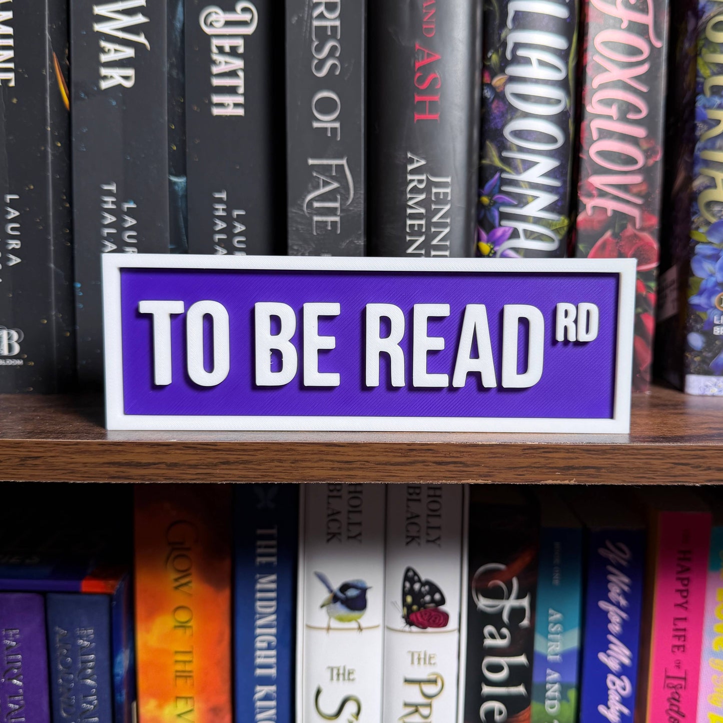 The Crafted Nook - To Be Read Street Sign | Bookshelf Decor: Red