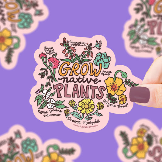 Turtle's Soup - Grow Native Plants Vinyl Sticker