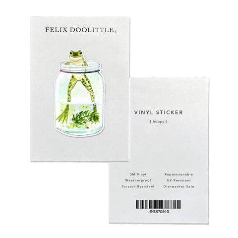 Felix Doolittle - Hoppy - Vinyl Stickers - Frog: Hoppy