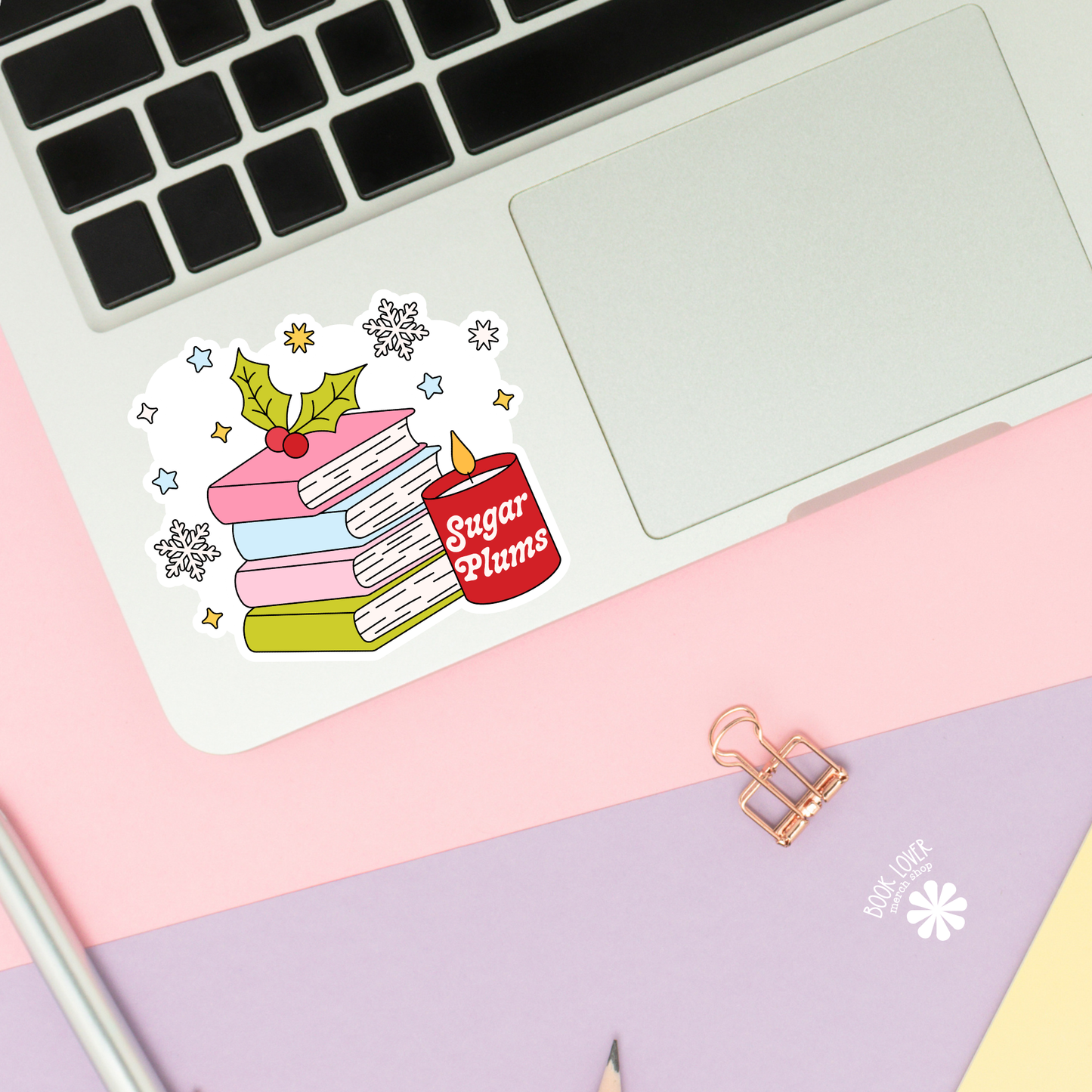 Book Lover Merch Shop - Christmas Stickers / Holidays Bookish Stickers / Book Lover: 3''