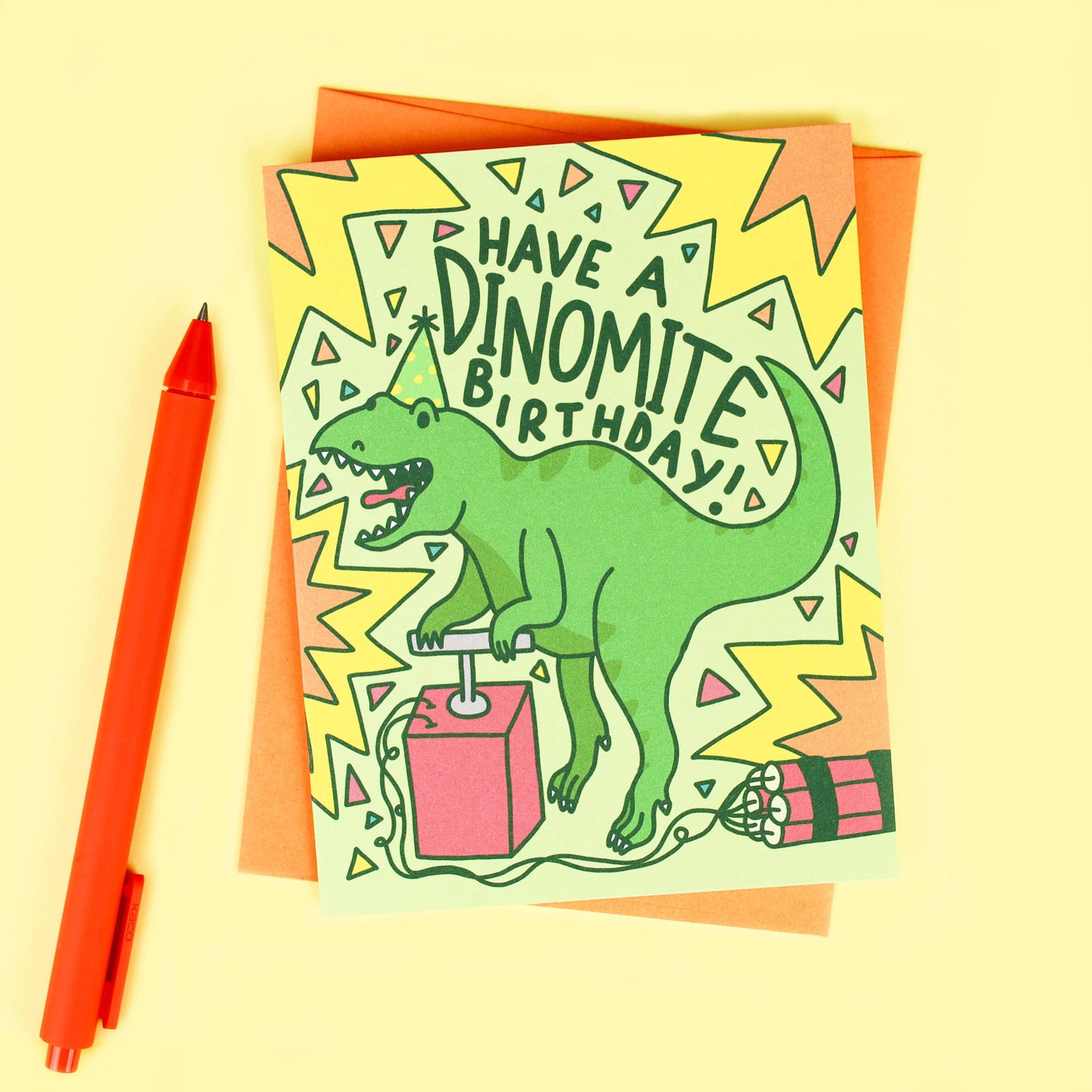 Turtle's Soup - Dino-Mite T-Rex Dinosaur Birthday Card