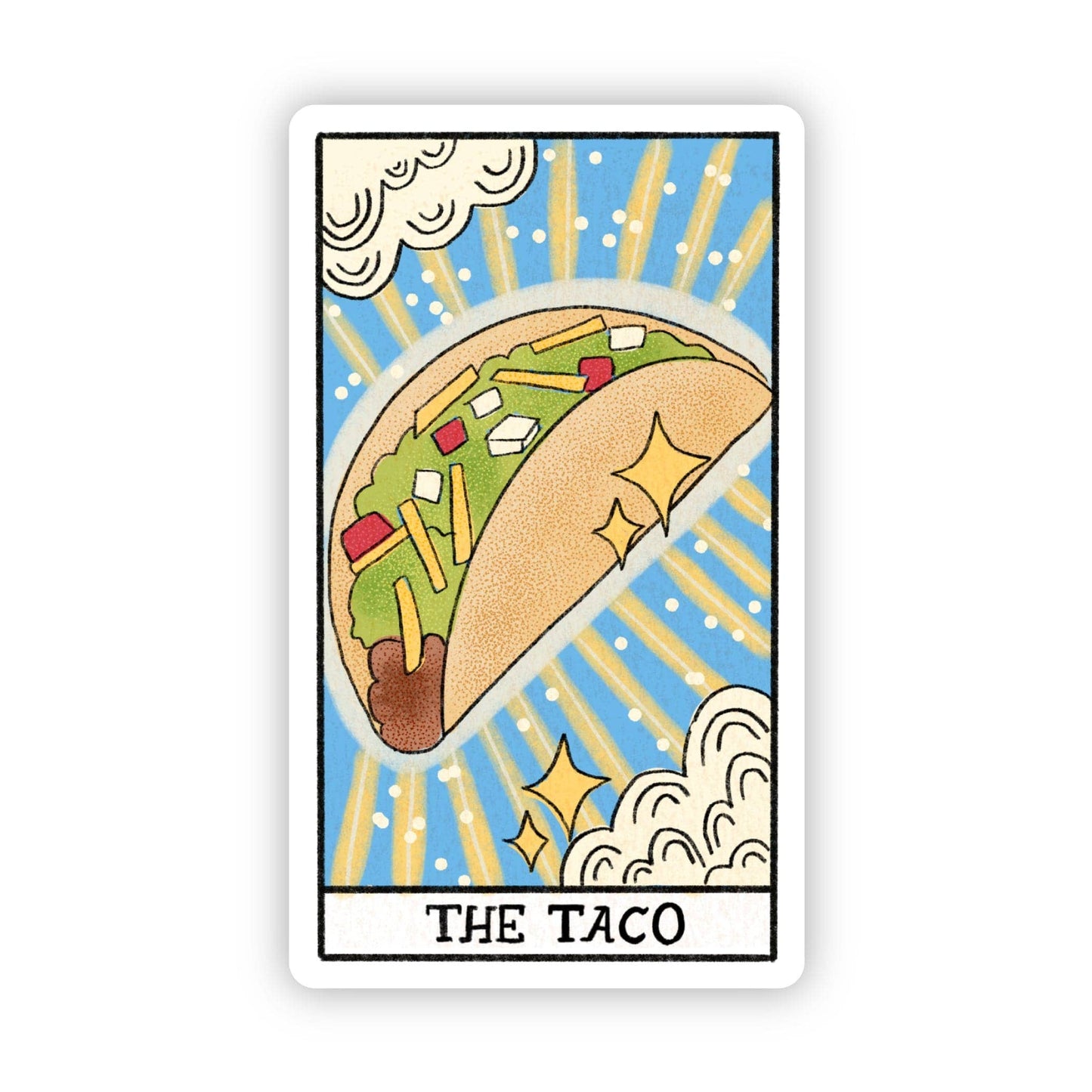 Big Moods - "The Taco" Tarot Card Sticker