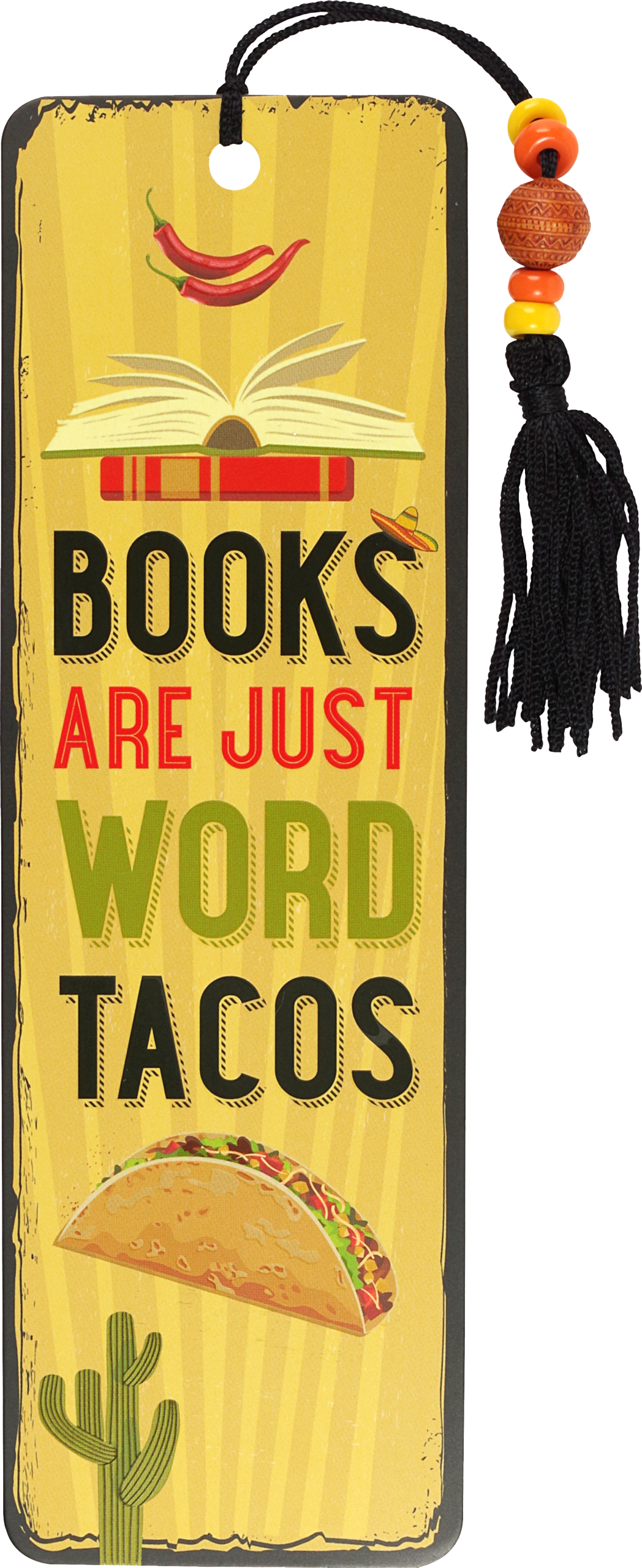 Peter Pauper Press - Books are Word Tacos Beaded Bookmark