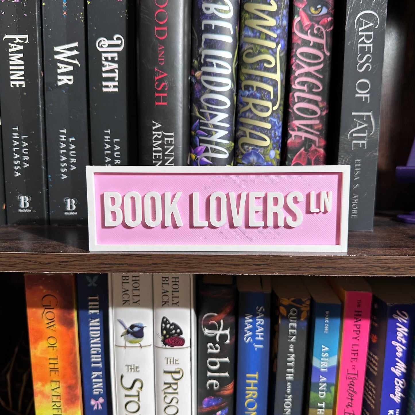 The Crafted Nook - Book Lovers Street Sign | Bookshelf Decor: Lilac Purple