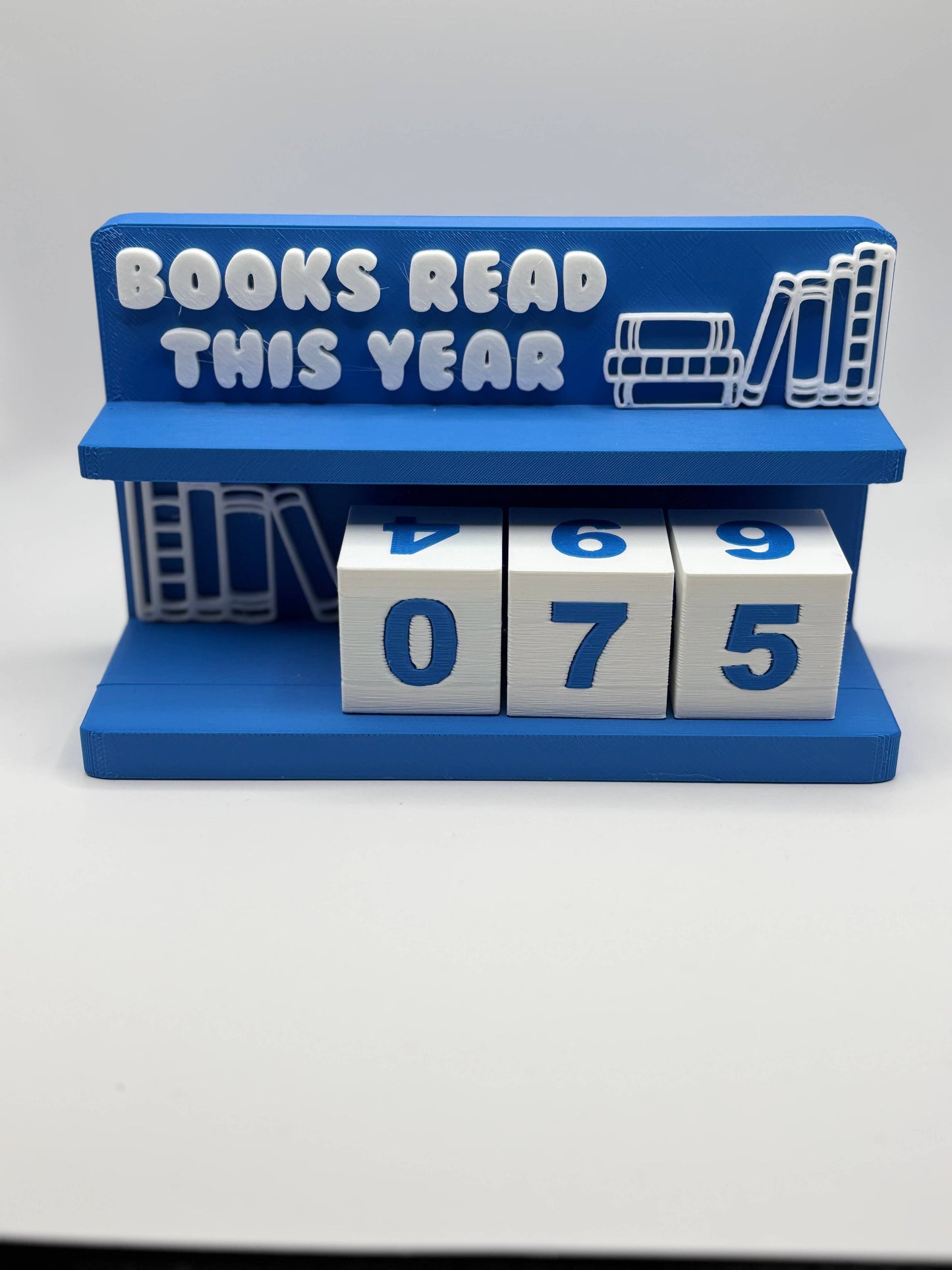 Stella Cake Creations - Book Counter Sign with Numbers : Light Pink Stand w/ White Blocks