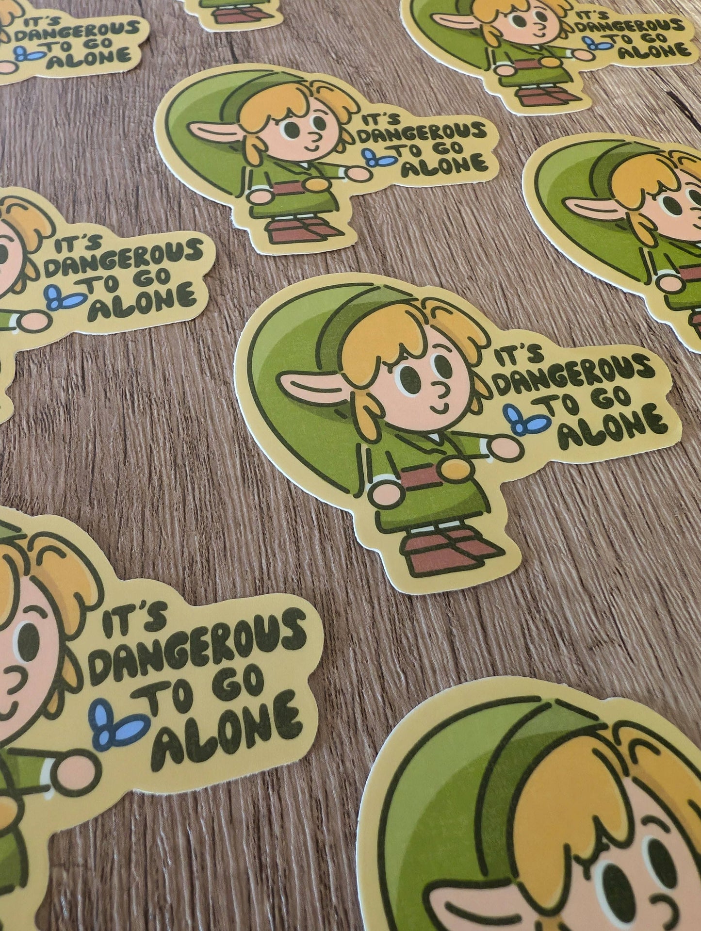Sadsquatch - Dangerous Alone - Cute Zelda Nintendo Game Vinyl Sticker