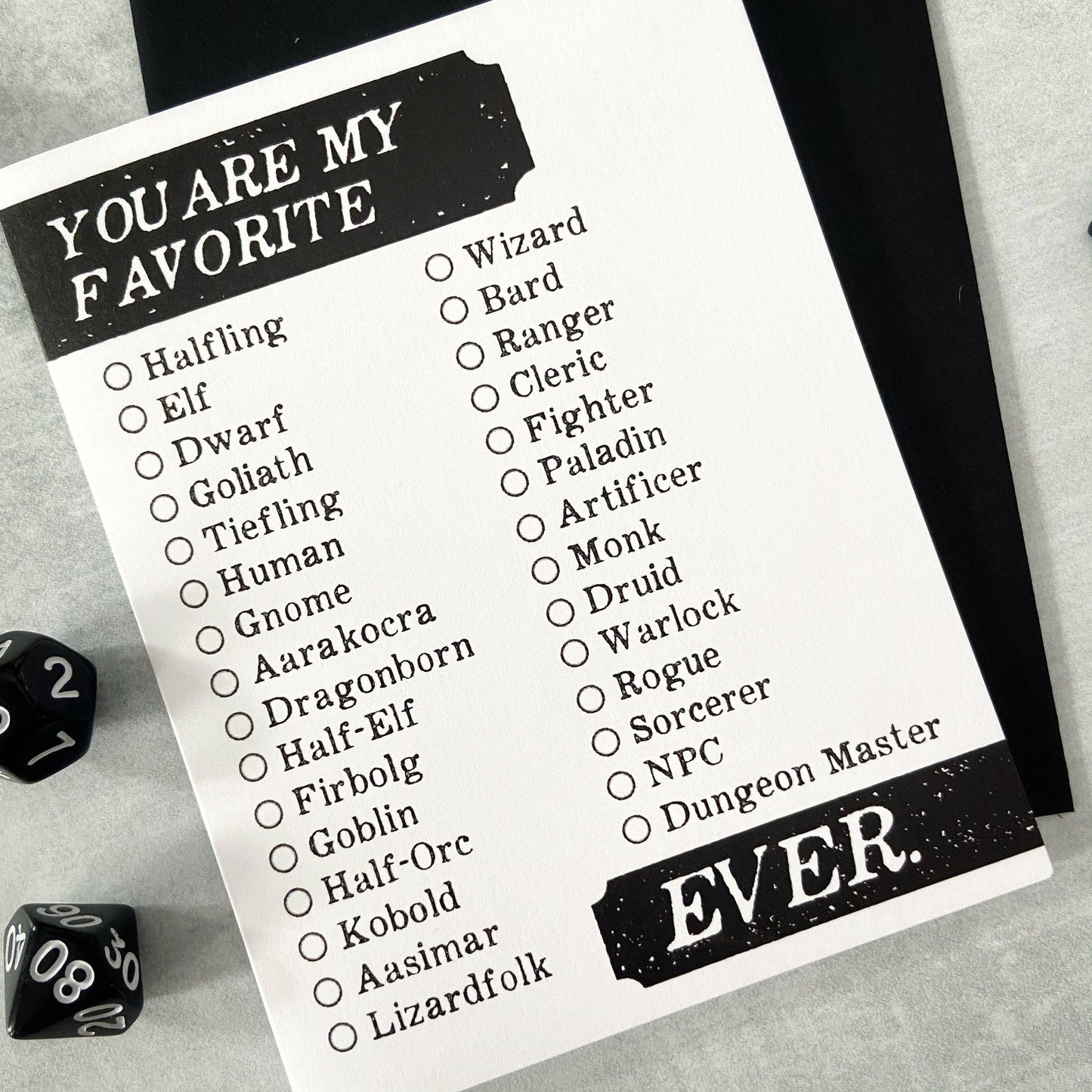 Storymakers Trading Co. - You're My Favorite Ever - D&D/RPG greeting card