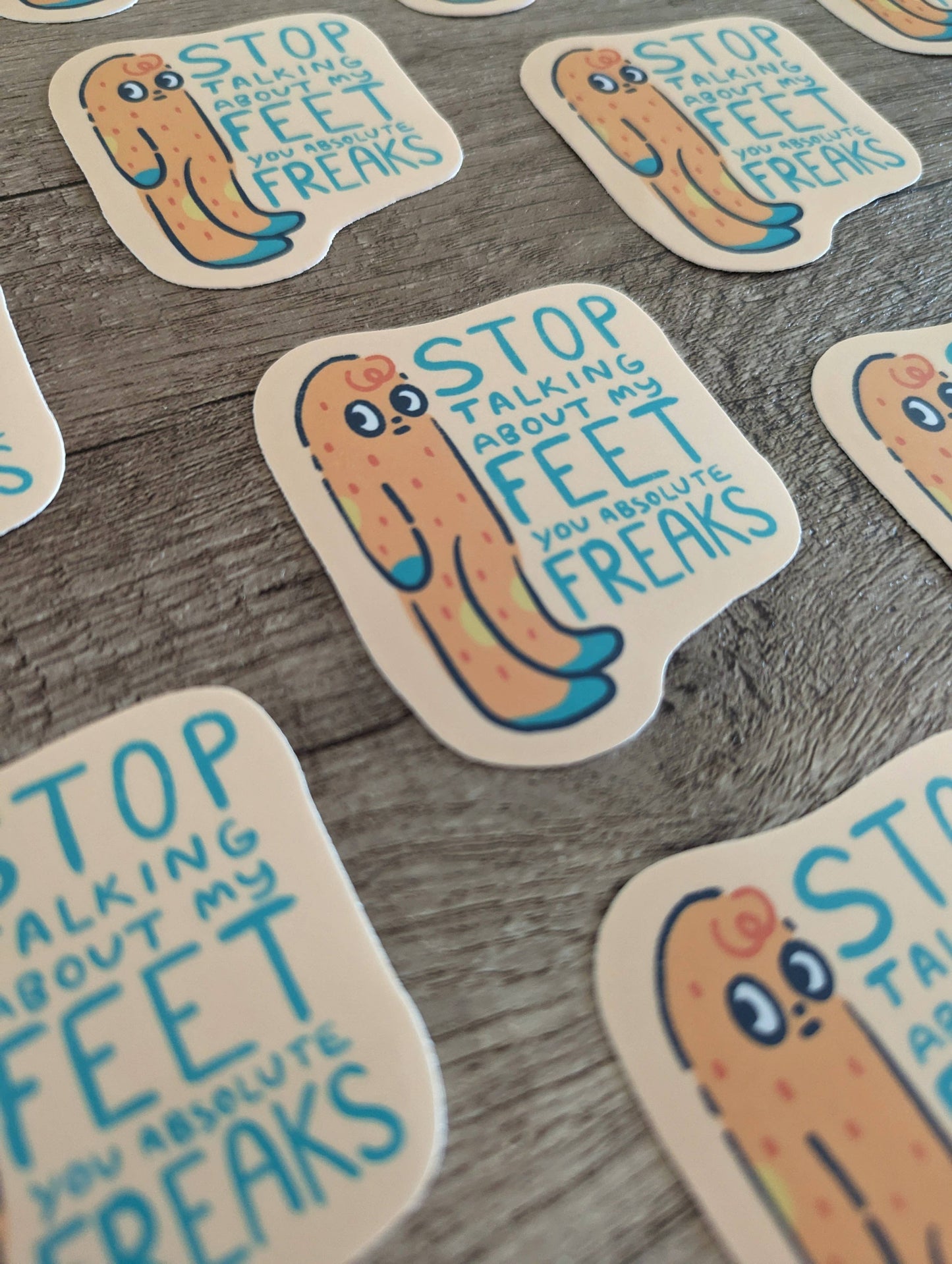 Sadsquatch - My Feet - Cute Cryptid Sasquatch Bigfoot Vinyl Sticker