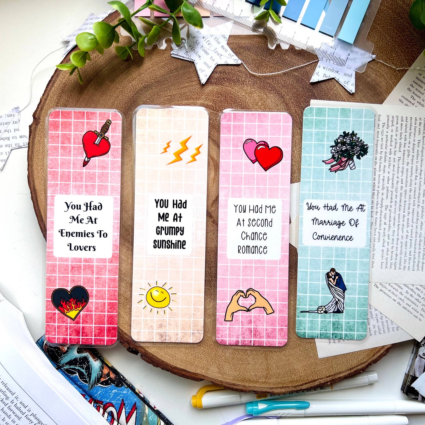 Cozy Reads Shop - Romance Tropes Bookmarks: Tassel / Grumpy Sunshine