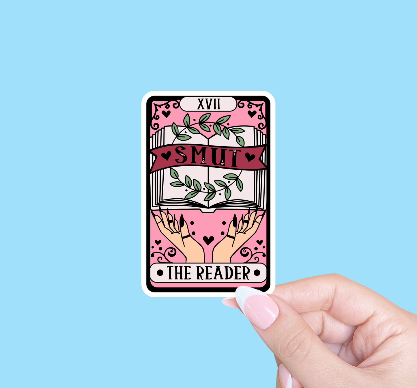Radical Buttons - Tarot card the smut reader sticker, Kindle sticker, Smutty