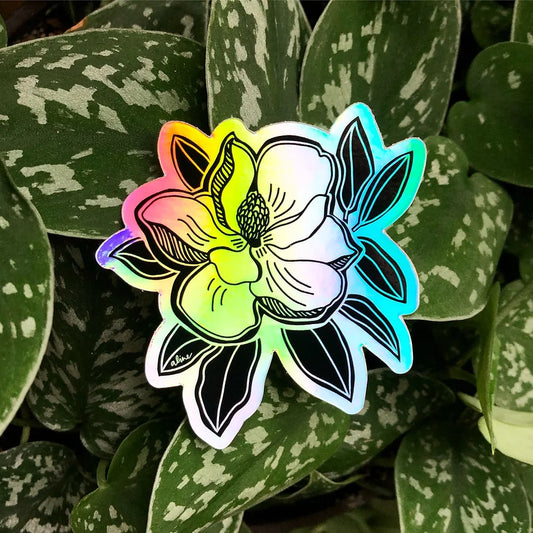 Holographic Magnolia Sticker