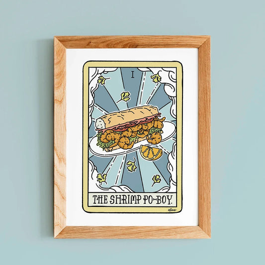 The Shrimp Po-Boy: Tarot Print