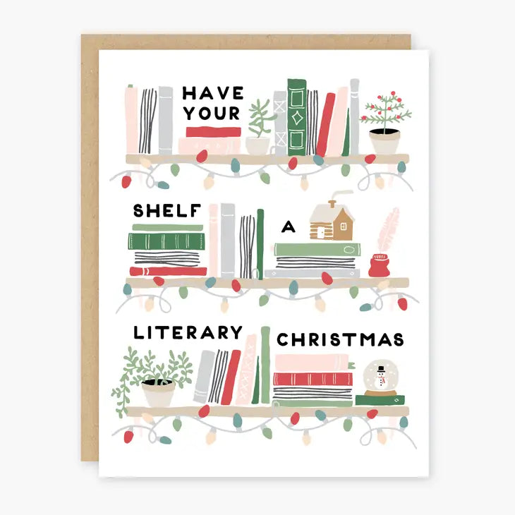 Literary Christmas Holiday Card