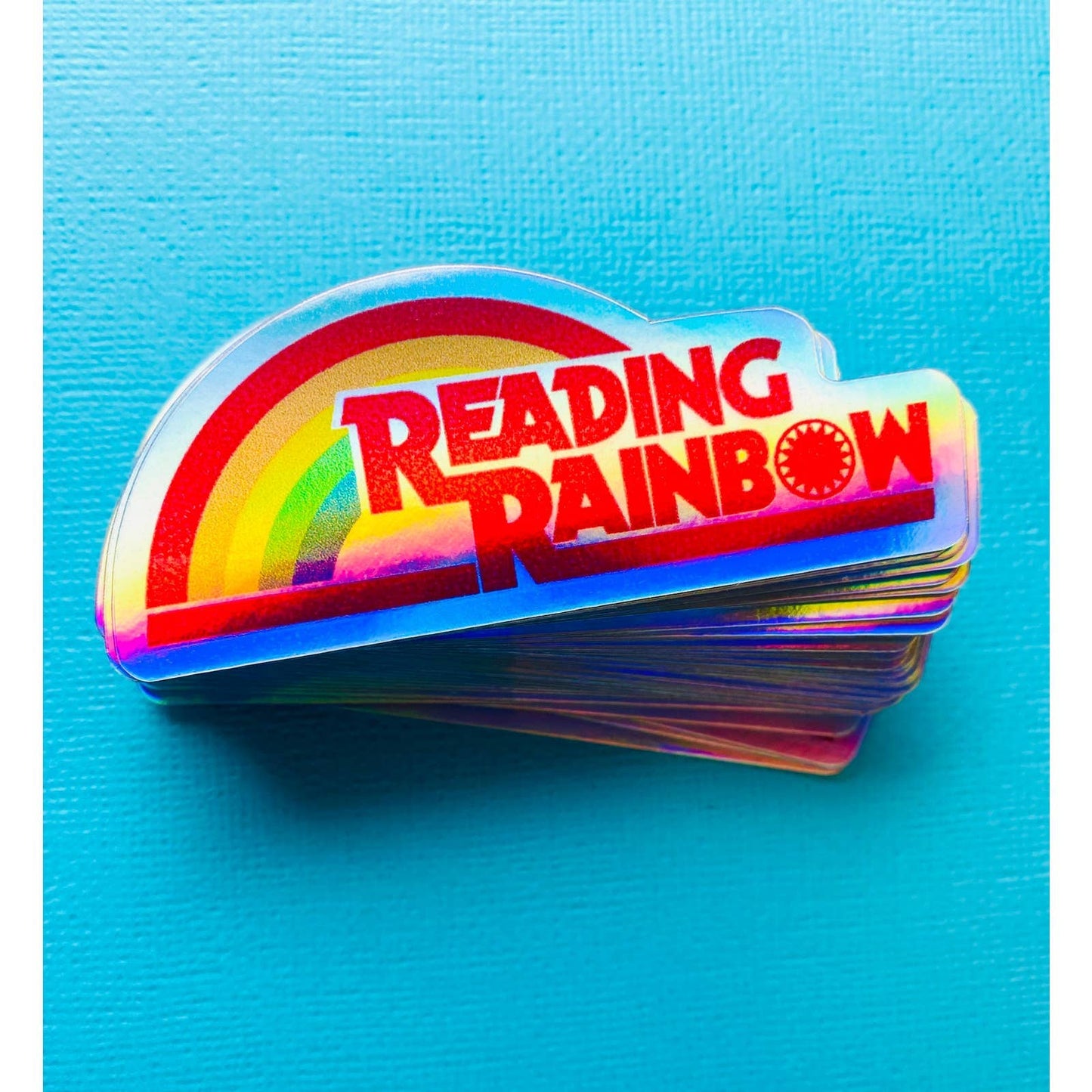 Otto's Grotto - Reading Rainbow HOLOGRAPHIC Sticker Eighties Vintage Logo St