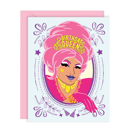 Lucy Loves Paper - Birthday Queen Queer Card (A2)