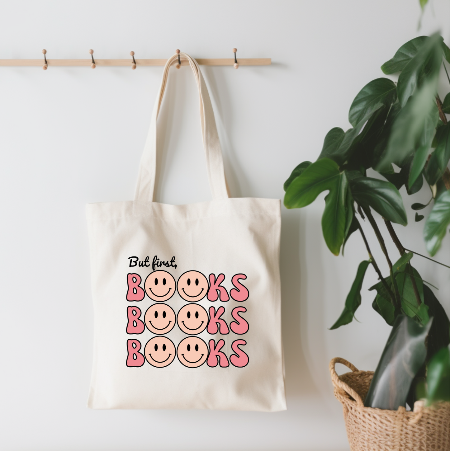 EnchantingSunshine - But First Books Small Canvas Tote Bag