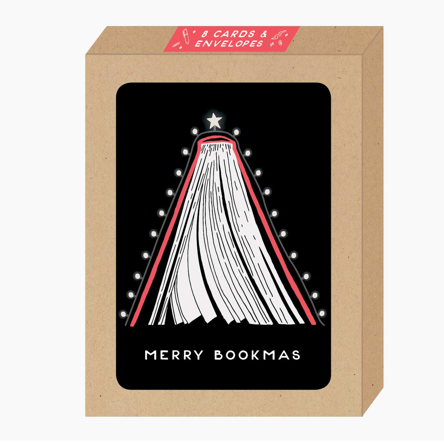 Boxed Merry Bookmas Card